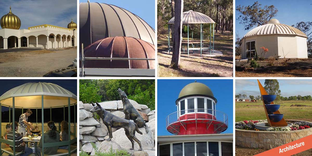 Dome roofing and statues designed and installed by FGS Composites Dome roof and statue design and installation by FGS Composites